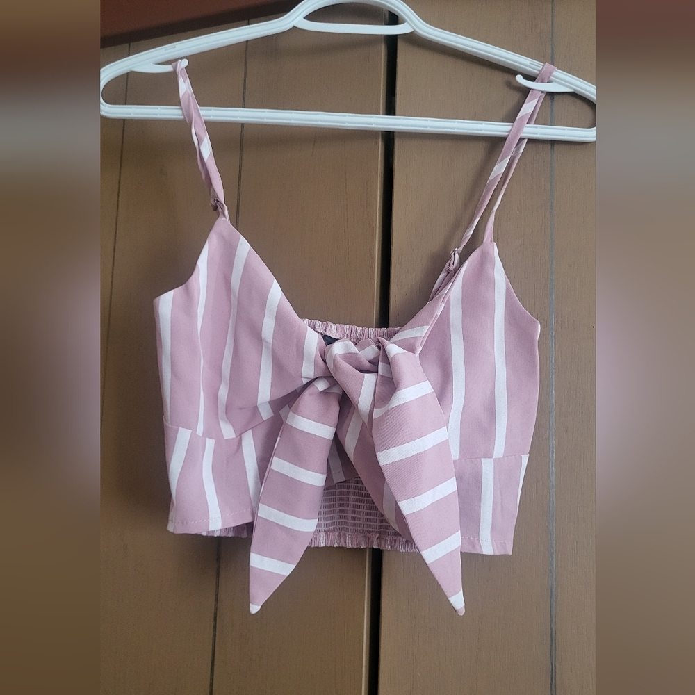 Tie front crop top